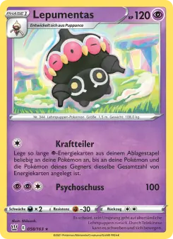 Pokémon-Karte Lepumentas 058/163