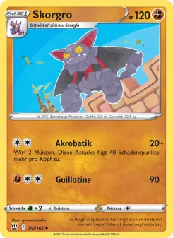Pokémon-Karte Skorgro 072/163