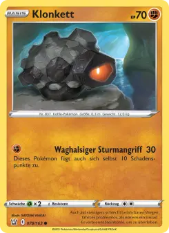 Pokémon-Karte Klonkett 078/163