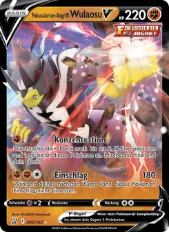 Pokémon-Karte Fokussierter-Angriff-Wulaosu V 085/163