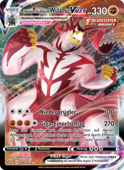 Pokémon-Karte Fokussierter-Angriff-Wulaosu VMAX 086/163