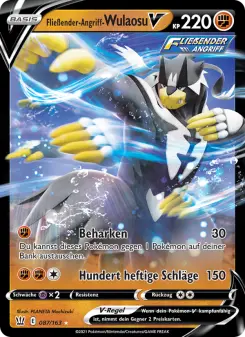 Pokémon-Karte Fließender-Angriff-Wulaosu V 087/163