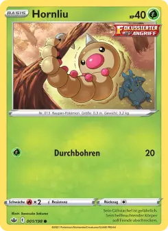 Pokémon-Karte Hornliu 001/198