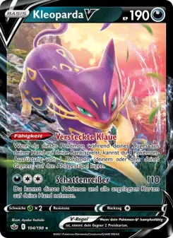 Pokémon-Karte Kleoparda V 104/198