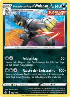 Pokémon-Karte Fokussierter-Angriff-Wulaosu 108/198