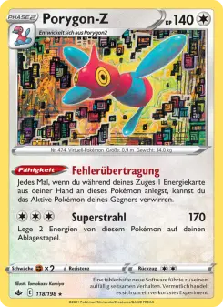 Pokémon-Karte Porygon-Z 118/198