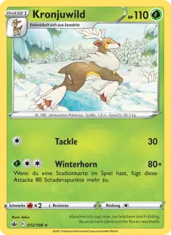 Pokémon-Karte Kronjuwild 012/198