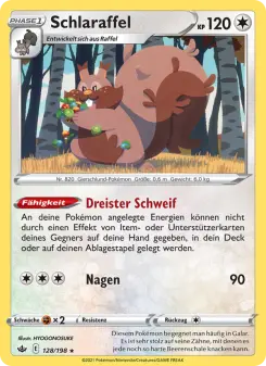 Pokémon-Karte Schlaraffel 128/198