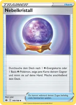 Pokémon-Karte Nebelkristall 140/198