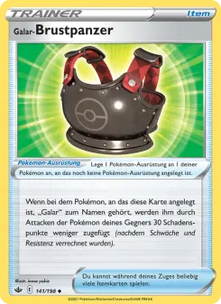 Pokémon-Karte Galar-Brustpanzer 141/198