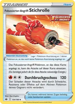 Pokémon-Karte Fokussierter-Angriff-Stichrolle 154/198