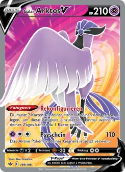 Pokémon-Karte Galar-Arktos V 169/198