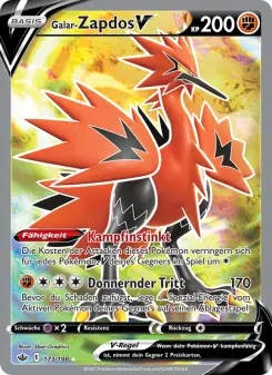 Pokémon-Karte Galar-Zapdos V 173/198