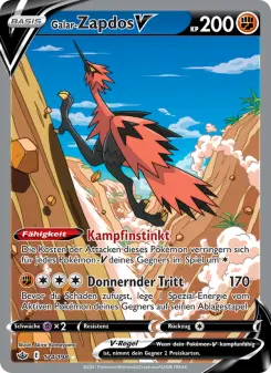 Pokémon-Karte Galar-Zapdos V 174/198