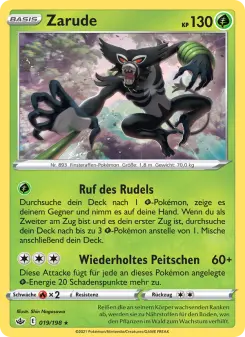 Pokémon-Karte Zarude 019/198