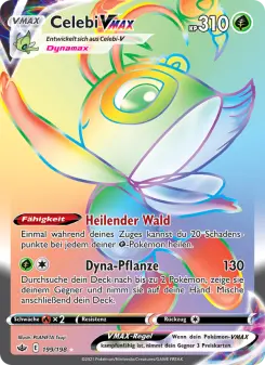 Pokémon-Karte Celebi VMAX 199/198
