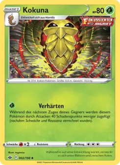 Pokémon-Karte Kokuna 002/198