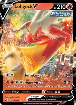 Pokémon-Karte Lohgock V 020/198