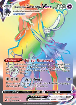 Pokémon-Karte Rappenreiter-Coronospa VMAX 204/198