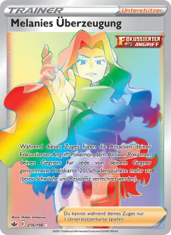 Pokémon-Karte Melanies Überzeugung 216/198