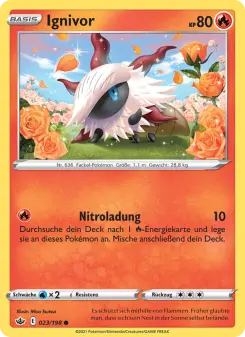 Pokémon-Karte Ignivor 023/198