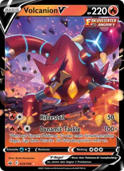 Pokémon-Karte Volcanion V 025/198