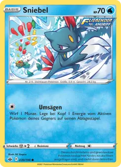 Pokémon-Karte Sniebel 030/198