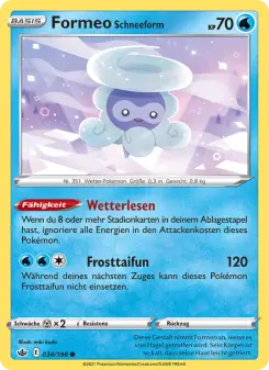 Pokémon-Karte Formeo Schneeform 034/198