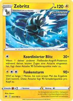 Pokémon-Karte Zebritz 051/198