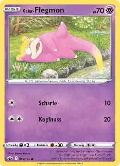 Pokémon-Karte Galar-Flegmon 054/198
