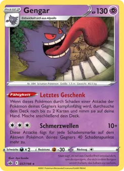 Pokémon-Karte Gengar 057/198