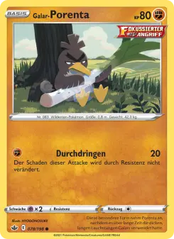 Pokémon-Karte Galar-Porenta 078/198