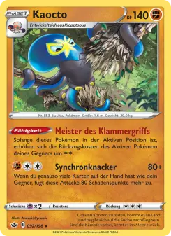 Pokémon-Karte Kaocto 092/198