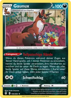Pokémon-Karte Gaunux 105/203