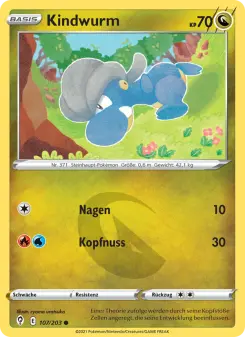 Pokémon-Karte Kindwurm 107/203