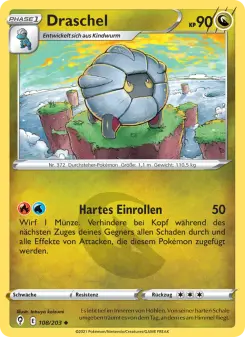 Pokémon-Karte Draschel 108/203