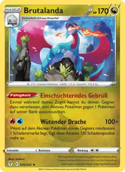 Pokémon-Karte Brutalanda 109/203
