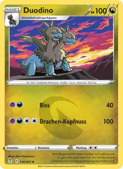 Pokémon-Karte Duodino 114/203