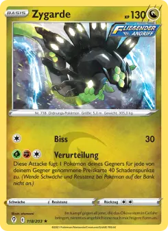Pokémon-Karte Zygarde 118/203
