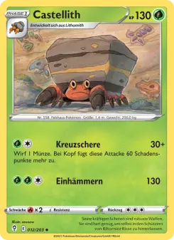 Pokémon-Karte Castellith 012/203