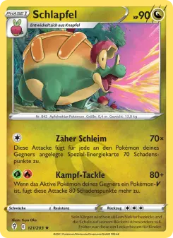 Pokémon-Karte Schlapfel 121/203