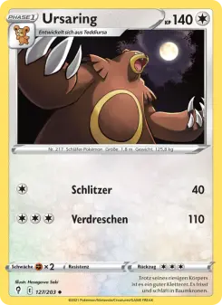 Pokémon-Karte Ursaring 127/203