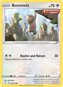 Pokémon-Karte Bummelz 129/203