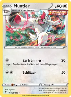 Pokémon-Karte Muntier 130/203