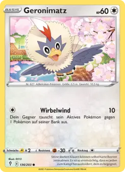 Pokémon-Karte Geronimatz 136/203
