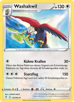 Pokémon-Karte Washakwil 137/203
