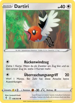 Pokémon-Karte Dartiri 138/203