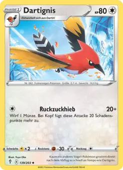 Pokémon-Karte Dartignis 139/203