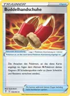 Pokémon-Karte Buddelhandschuhe 145/203