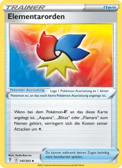 Pokémon-Karte Elementarorden 147/203